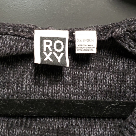 💗Roxy dark gray hoodie sweater xs - Picture 2 of 5